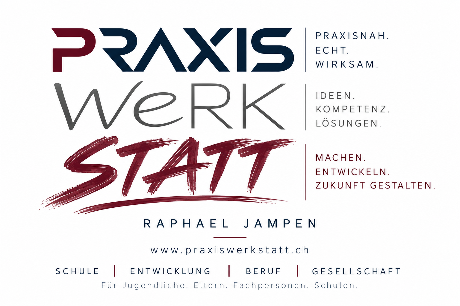 Logo Praxiswerkstatt – Praxisnah. Echt. Wirksam.