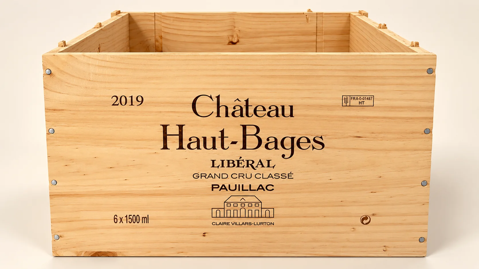 Offene Château Haut-Bages Kiste